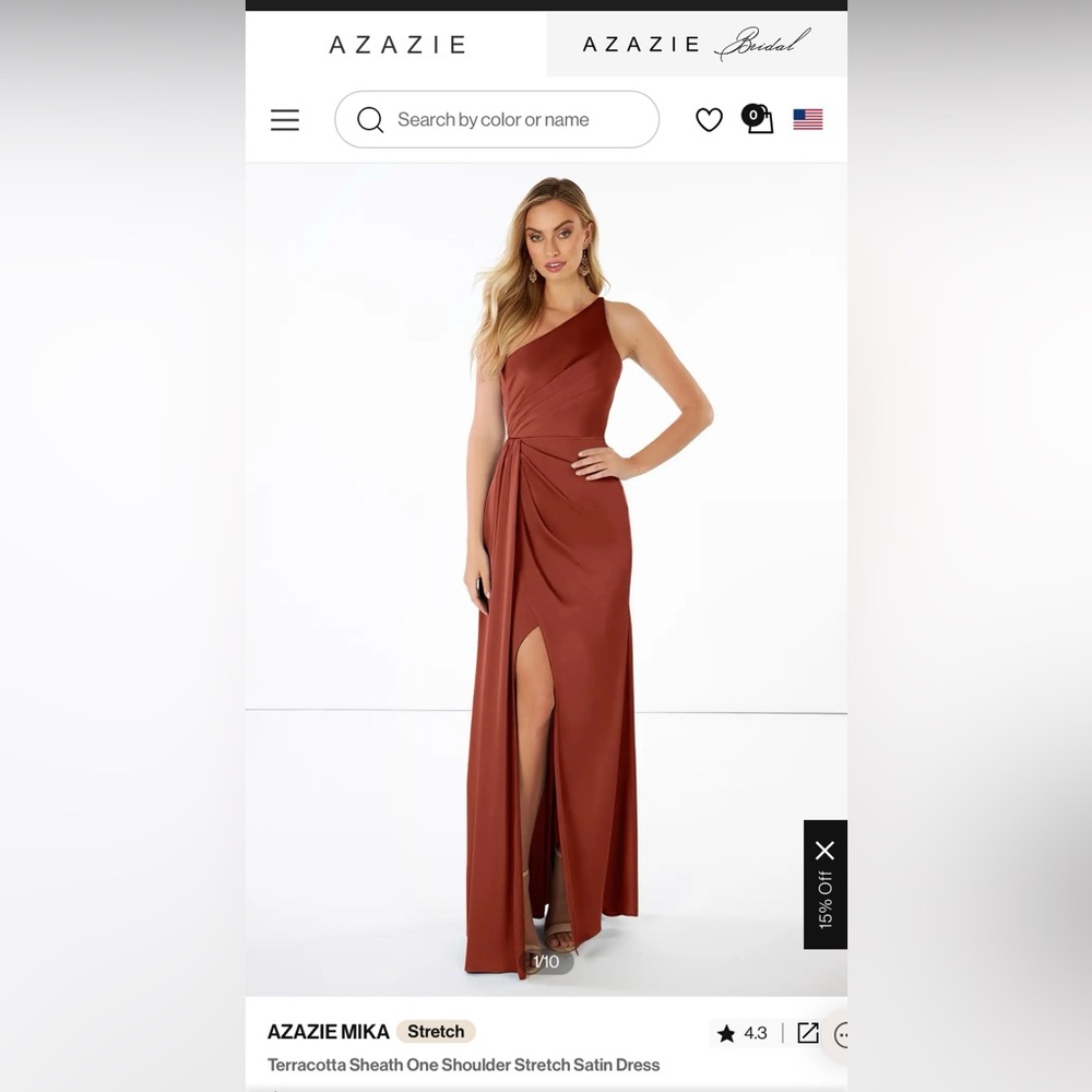 Azazie Mike Terracotta Bridesmaid Dress
